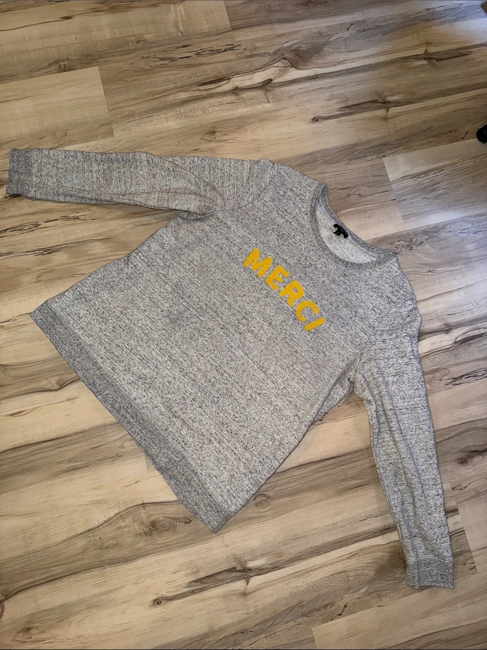 Talbots Plus Speckled Light Gray Knit Pullover